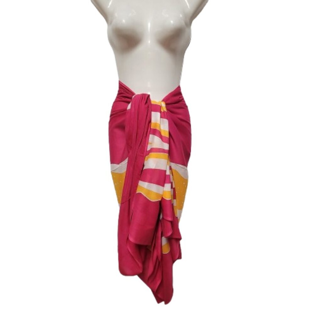 Womens Cotton Beach Wrap Sarong Handpainted Batik Wrapskirt Pareo Beachwear-NEW